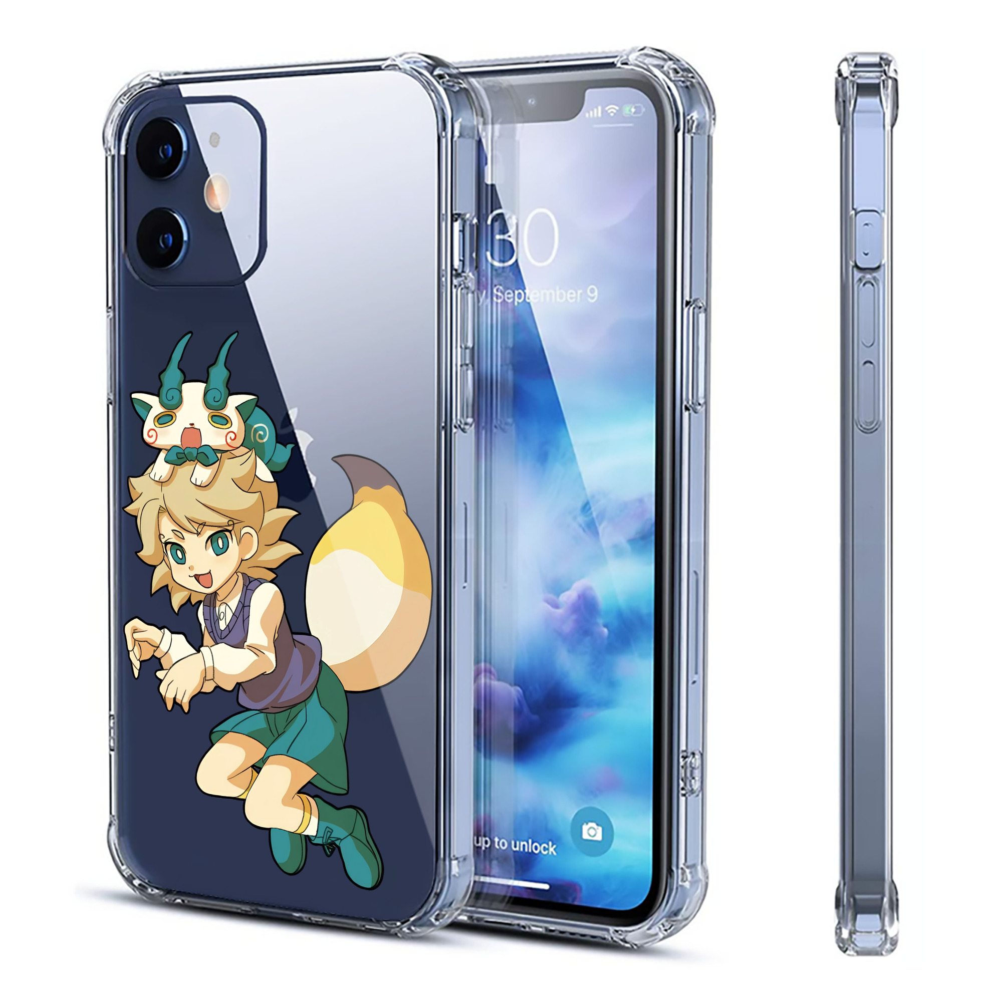 （画像用） 妖怪ウォッチ Yo-kai Watch 【iPhone 12シリーズ対応】透明スマホケース（クリアソフトケース）